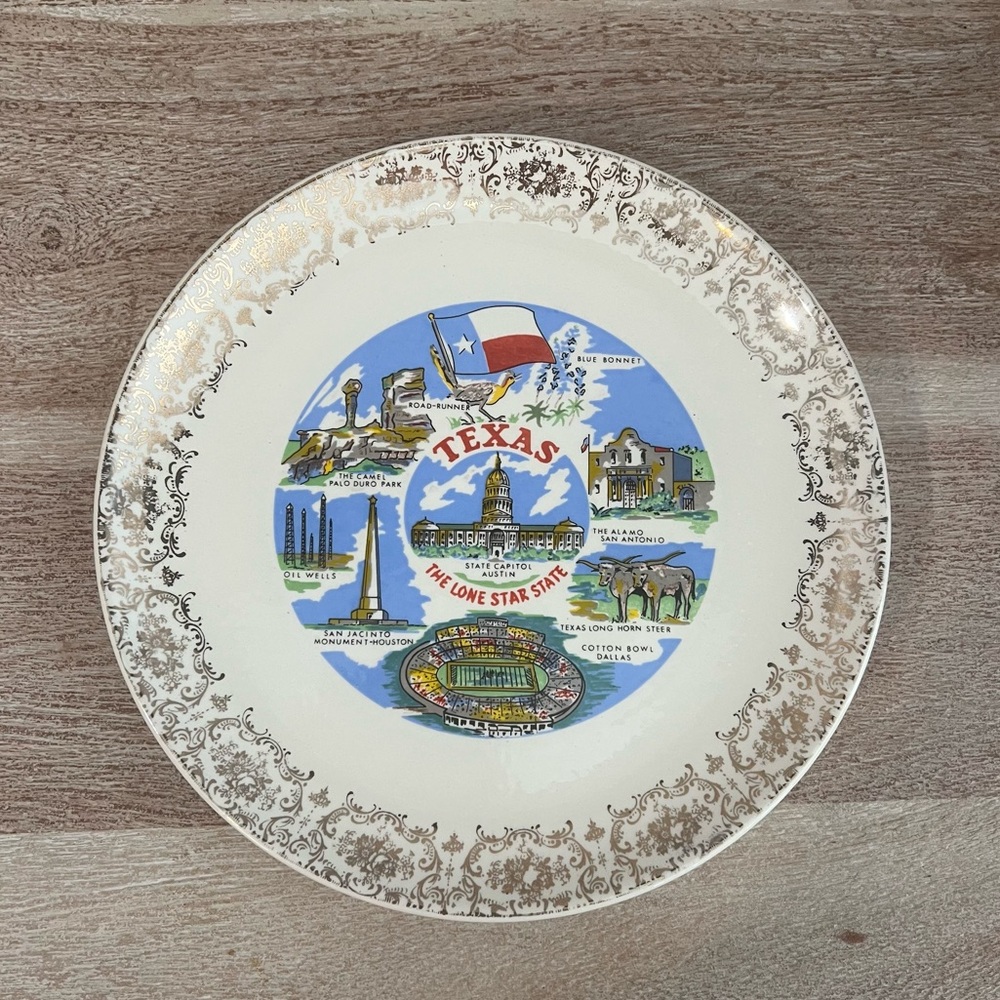 Vintage Texas Decor Display Plate